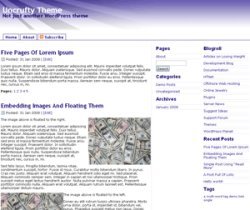 Screenshot of Uncrufty theme for WordPress